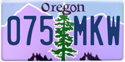 OR license plate 075MKW
