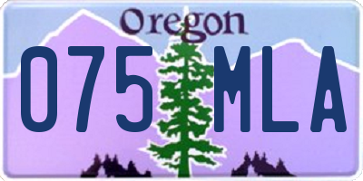 OR license plate 075MLA