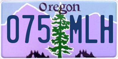OR license plate 075MLH