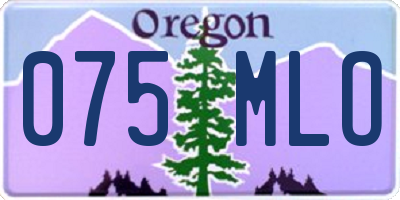 OR license plate 075MLO