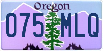 OR license plate 075MLQ