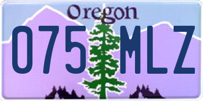 OR license plate 075MLZ