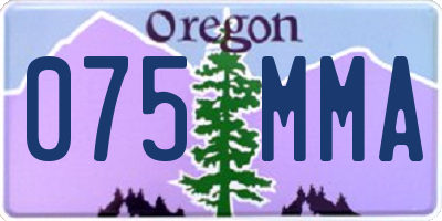 OR license plate 075MMA