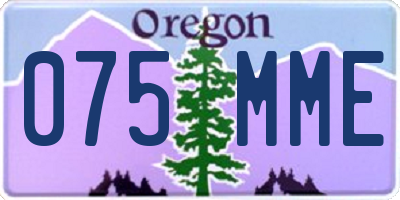 OR license plate 075MME