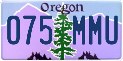 OR license plate 075MMU
