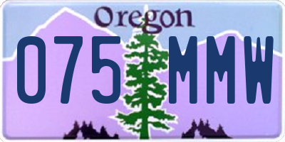 OR license plate 075MMW