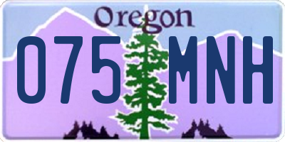 OR license plate 075MNH