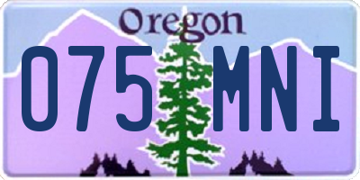 OR license plate 075MNI