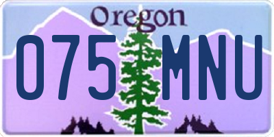 OR license plate 075MNU