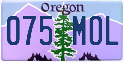 OR license plate 075MOL