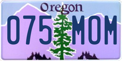 OR license plate 075MOM