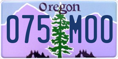 OR license plate 075MOO