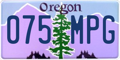 OR license plate 075MPG