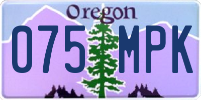 OR license plate 075MPK