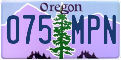 OR license plate 075MPN