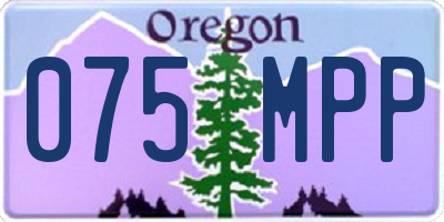 OR license plate 075MPP