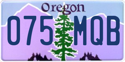OR license plate 075MQB