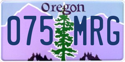OR license plate 075MRG
