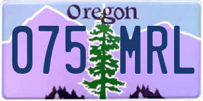 OR license plate 075MRL