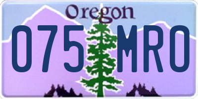 OR license plate 075MRO