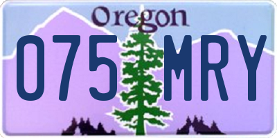 OR license plate 075MRY
