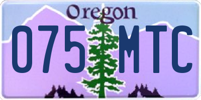 OR license plate 075MTC