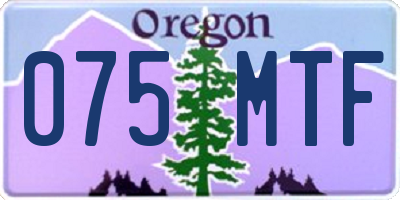 OR license plate 075MTF
