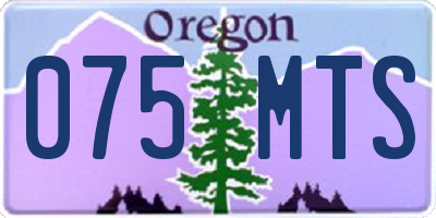 OR license plate 075MTS