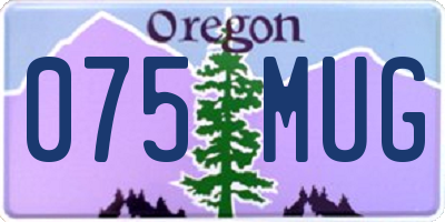 OR license plate 075MUG