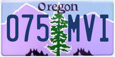 OR license plate 075MVI