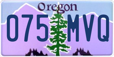 OR license plate 075MVQ