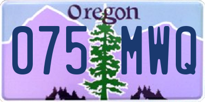 OR license plate 075MWQ