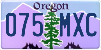OR license plate 075MXC