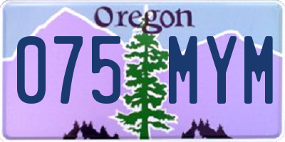 OR license plate 075MYM