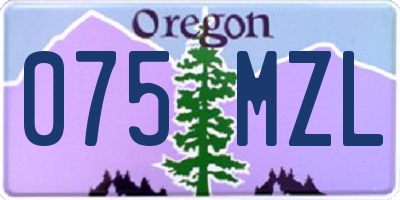 OR license plate 075MZL