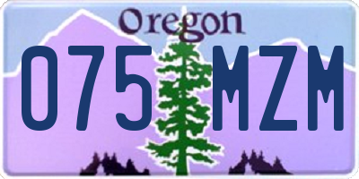 OR license plate 075MZM