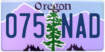 OR license plate 075NAD