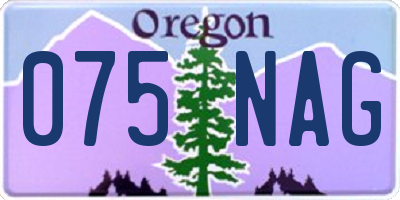 OR license plate 075NAG
