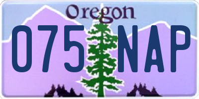OR license plate 075NAP