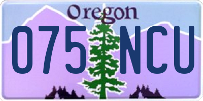 OR license plate 075NCU