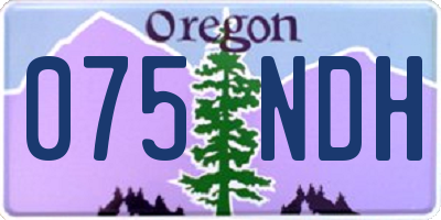 OR license plate 075NDH