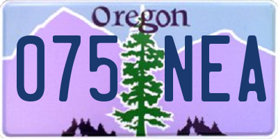 OR license plate 075NEA