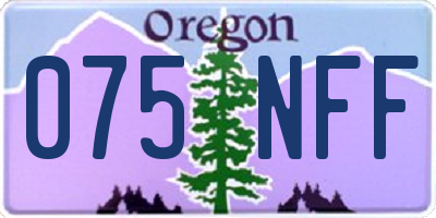 OR license plate 075NFF