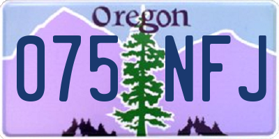 OR license plate 075NFJ