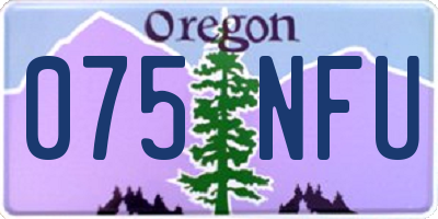 OR license plate 075NFU