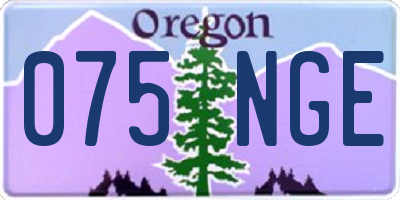 OR license plate 075NGE