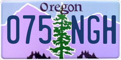 OR license plate 075NGH