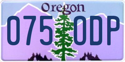 OR license plate 075ODP
