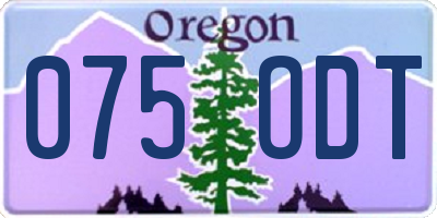 OR license plate 075ODT