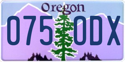 OR license plate 075ODX